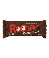 Roobar - RAW tyčinka - Cacao nibs and almonds BIO 30g
