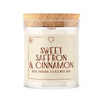 Svíčka s dřevěným praskajícím knotem - Sweet Saffron & Cinnamon 160 g