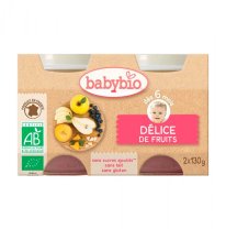 BABYBIO - przekąska owocowa mieszanka owoców 2×130 g