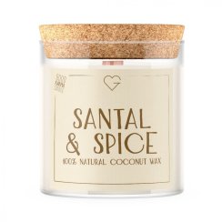Svíčka s dřevěným praskajícím knotem – Santal & Spice 280 g