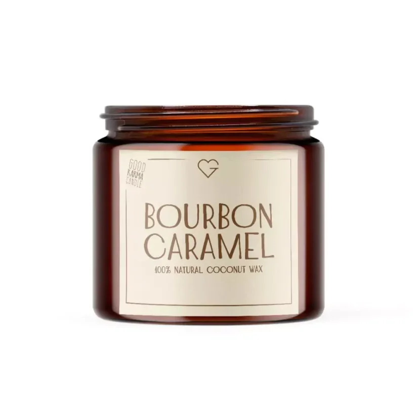 Sviečka s bavlneným knôtom - Bourbon Caramel 80 g SK