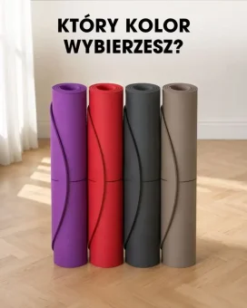 Mata do ćwiczeń Oval - truskawkowa
