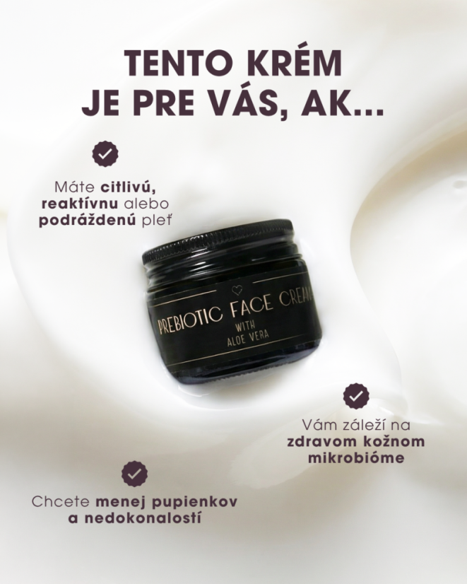 Face cream - Prebiotický denný krém s aloe vera 50 ml SK
