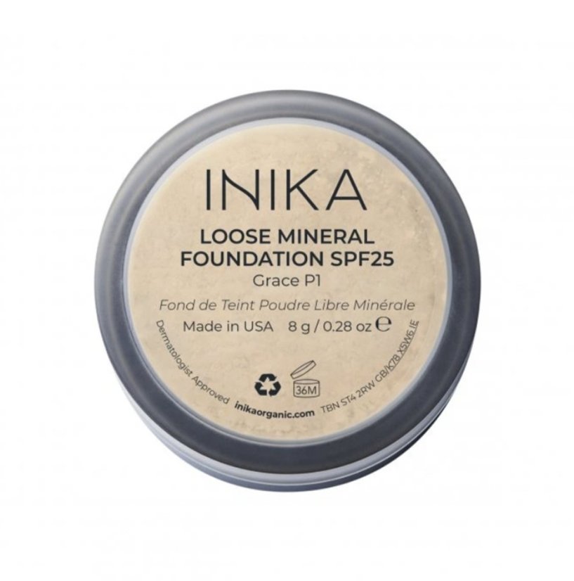 Inika Organic - Přírodní sypký minerální pudrový make-up SPF25 - Grace 8 g SK