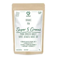 Super 5 Greens - sušené šťavy BIO, RAW - mladý ječmen, alfa alfa, kamut, mladá pšenice, mladý oves 150 g SK