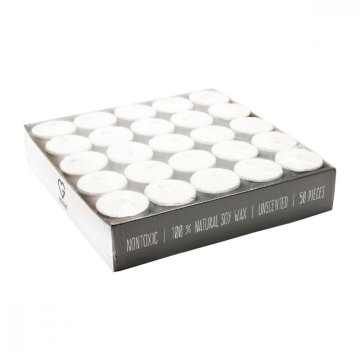 Čajové svíčky ze sójového vosku - Tealights soy wax - 50 ks