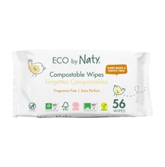 Chusteczki nawilżane - Eco by Naty - bezzapachowe (56 szt.) PL