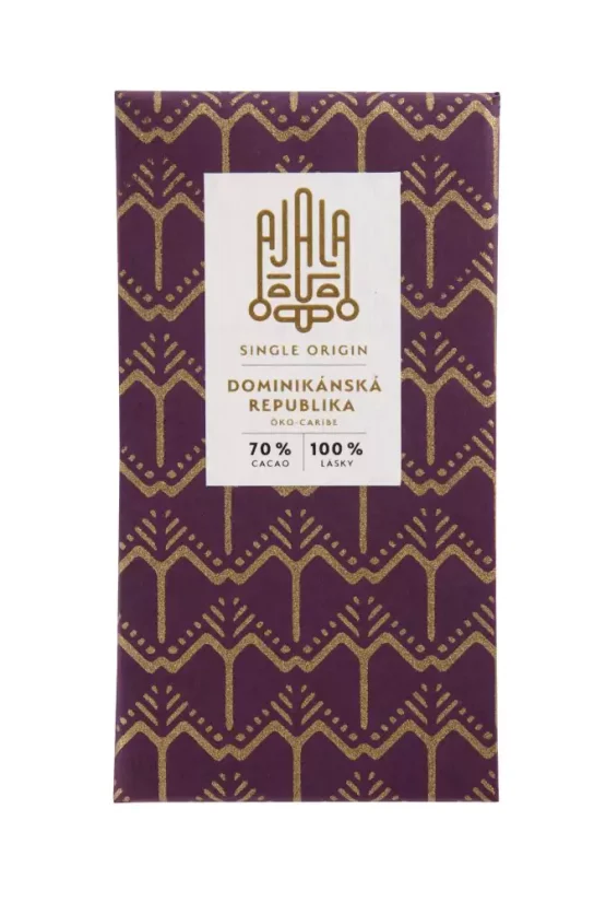 AJALA - Dominikánská republika Öko-Caribe 70% single origin čokoláda 45 g CZ