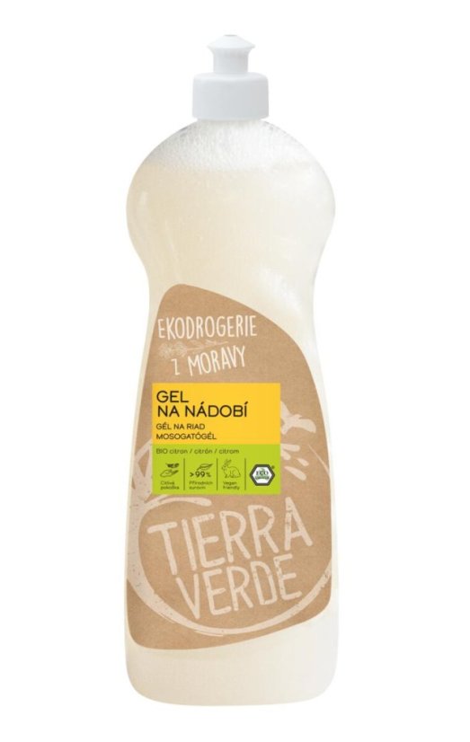 Tierra Verde - Gel na nádobí s BIO citronovou silicí 1l CZ