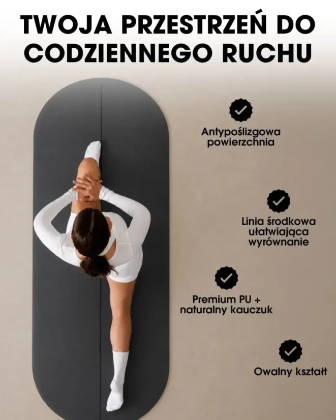 Mata do ćwiczeń Oval - czarna