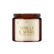 Svíčka s bavlněným knotem - Vanilla & Santal 80 g CZ