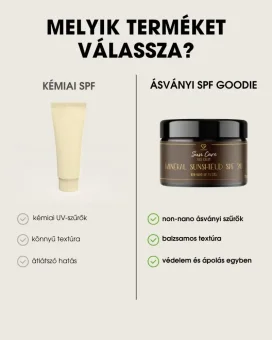 HU Ásványi fényvédő krém SPF 30 – a GOODIE SPF összehasonlítása a kémiai fényvédőkkel