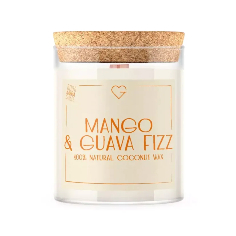 Svíčka s dřevěným praskajícím knotem - Mango & Guava Fizz 160 g CZ