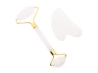 Face Massage Set (Jade roller & Gua Sha) - WHITE SK