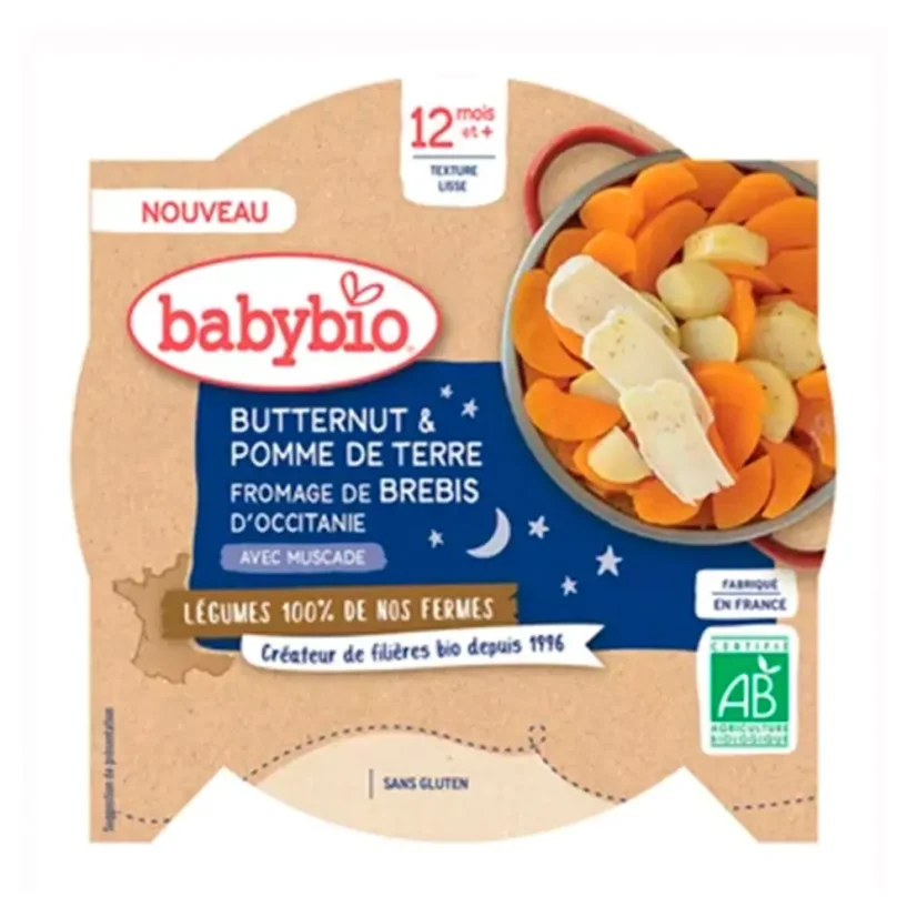 BABYBIO - večerní svačinka z brambor, máslové dýně a ovčího sýra 230 g SK