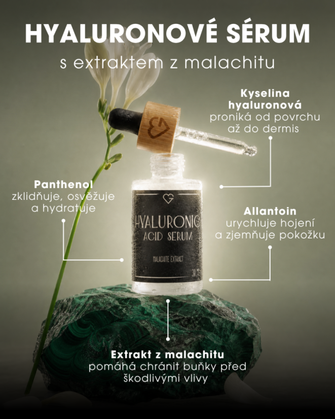Hyaluronové sérum s extraktem z malachitu 30 ml CZ