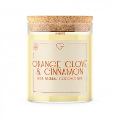 Svíčka s dřevěným praskajícím knotem - Orange Clove & Cinnamon 160 g