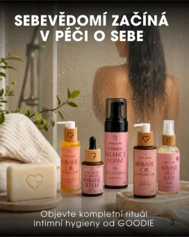 CZ Přírodní mýdlo - Intimní – sada kosmetiky pro intimní hygienu od GOODIE