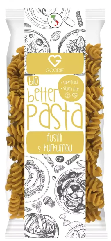 Cestoviny superfood - Kurkuma s čiernym korením - Fusilli BIO 250 g - EXP 08/25 SK