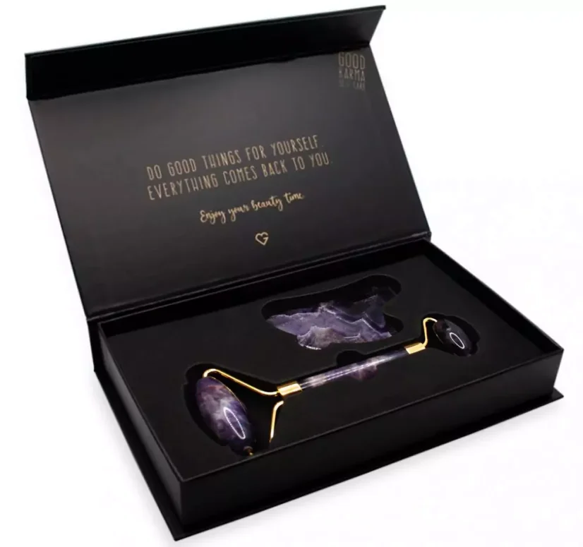 Face Massage Set (Jade roller & Gua Sha) - PURPLE SK