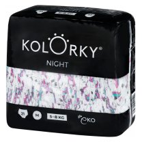 Kolorky NIGHT - Dětské pleny - Unicorns - velikost M 5-8 kg (21 ks)