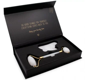 Face Massage Set (Jade roller & Gua Sha) - WHITE CZ