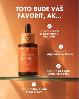 Pleťové sérum Vitamín C 15% so skvalánom 30 ml SK