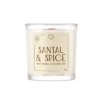 Sviečka s dreveným praskajúcim knôtom – Santal & Spice 50 g SK