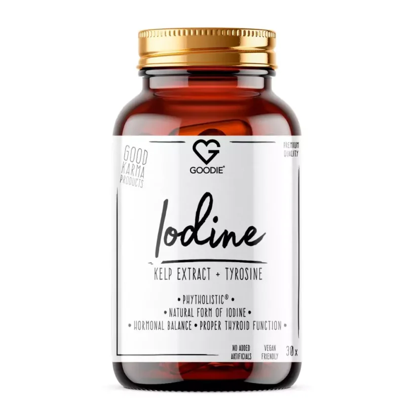 Jód + L-Tyrosin - prémiový extrakt z řasy Kelp Phytholistic® - kapsle 30 ks