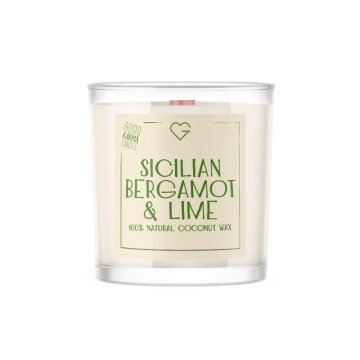 Svíčka s praskajícím dřevěným knotem - Sicilian Bergamot & Lime 50 g