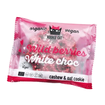 KOOKIE CAT Lesní plody a bílá čokoláda BIO 50 g SK