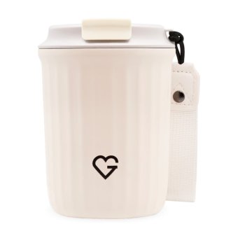 Good Karma Travel Cup - Podróżny kubek termiczny - BIAŁY - 360 ml