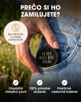 SK Balzam po bodnutí hmyzom - After Bug Bite Balm – bez alkoholu, prírodné zložky, praktické balenie