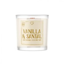 Sviečka s dreveným praskajúcim knôtom - Vanilla & Santal 50 g