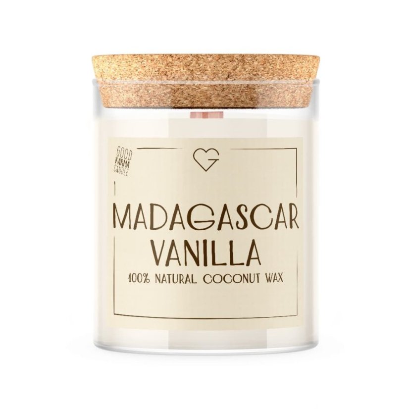 Svíčka s dřevěným praskajícím knotem - Madagascar Vanilla 160 g CZ