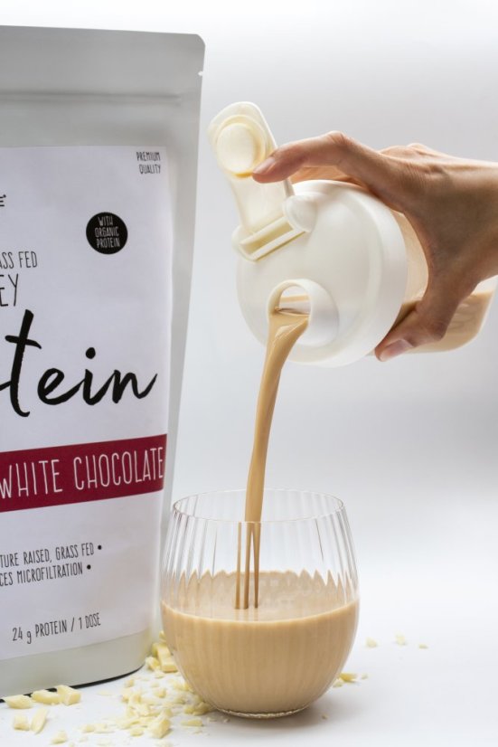 Natywne białko serwatkowe BIO GrassFed - Malina i biała czekolada / Native GrassFed Whey Protein - 1000 g PL