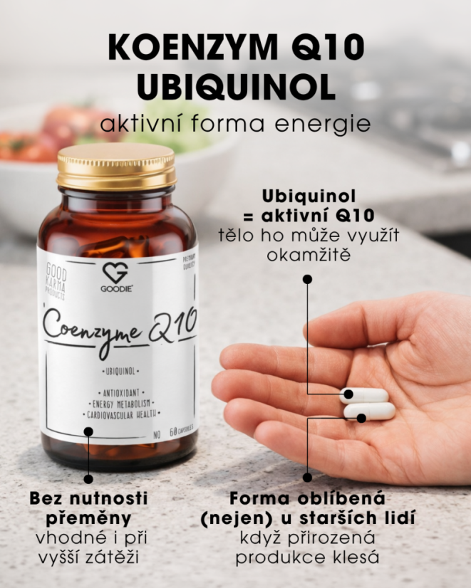 Koenzym Q10 - Aktivní forma Ubiquinol - 60 kapslí CZ