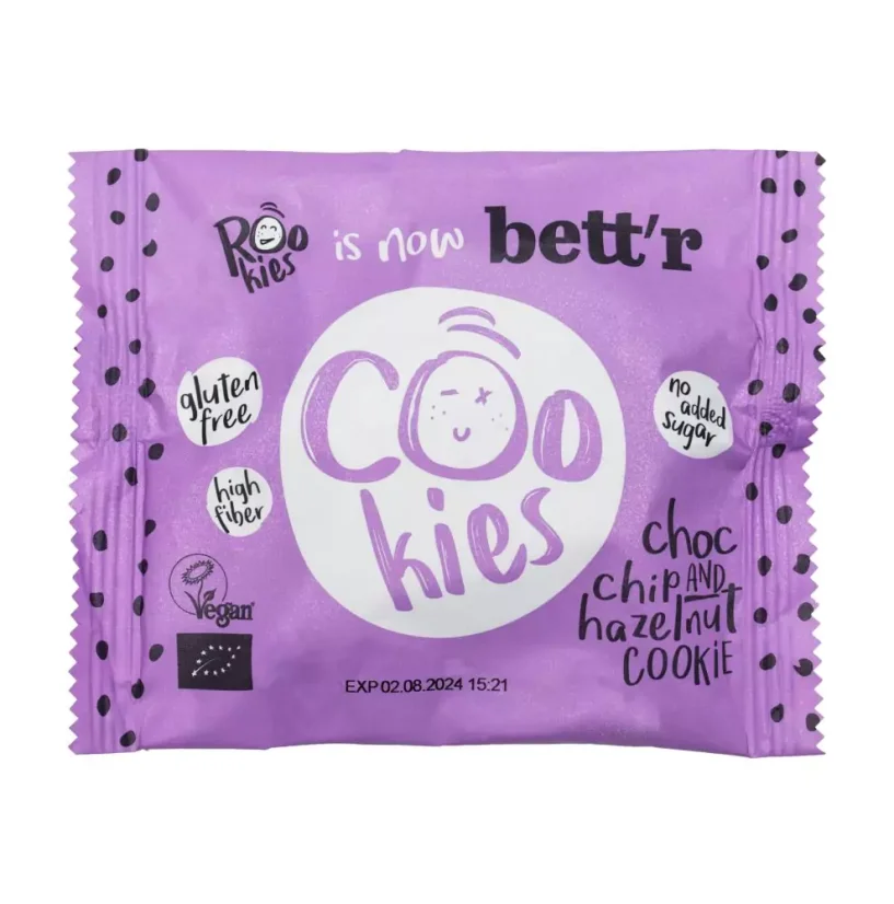 COOKIES Čokoláda & lískové ořechy BIO 40 g CZ