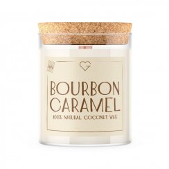 Svíčka s dřevěným praskajícím knotem - Bourbon Caramel 160 g