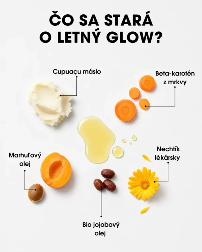 SK Sun Glow Booster s cupuaçu maslom, beta-karoténom, marhuľovým a jojobovým olejom