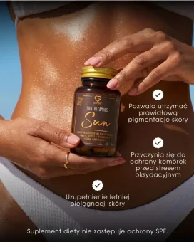 PL Sun Vitamins - witaminy na opalanie 60 kapsułek - działanie produktu