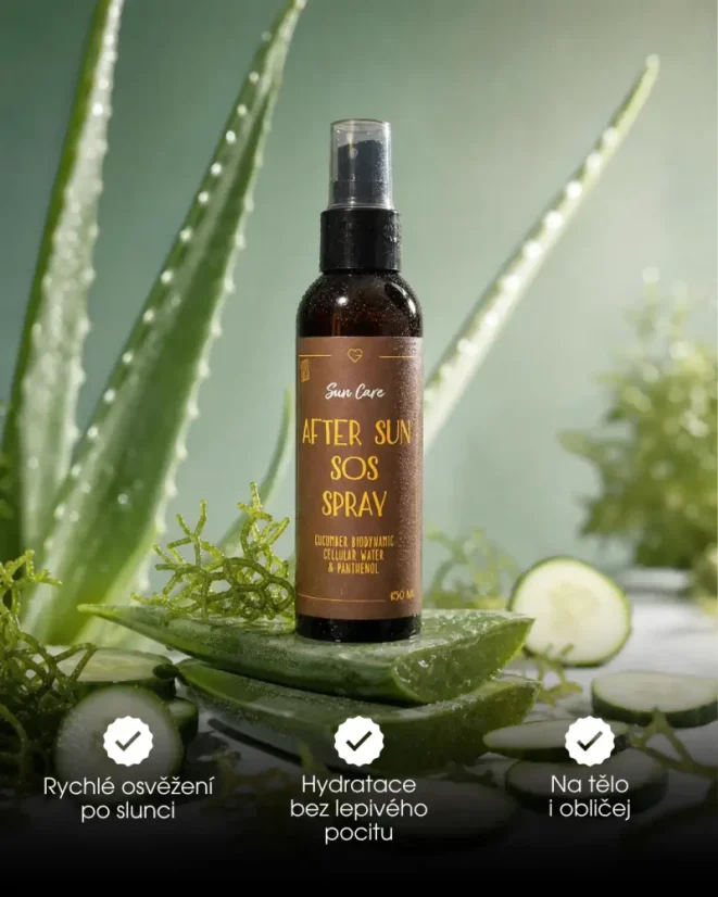 SOS sprej po opaľovaní s panthenolom 5 % a aloe vera 150 ml