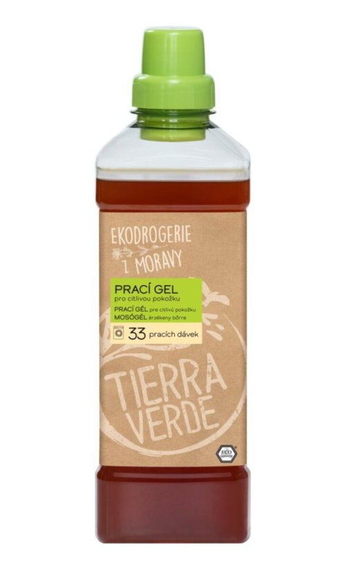Tierra Verde - Prací gel z mýdlových ořechů pro citlivou pokožku 1 l CZ