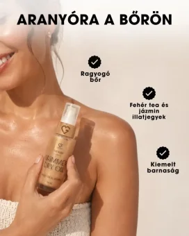 HU Shimmer oil - GOLDEN HOUR a bőrön