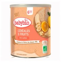BABYBIO - nemléčná ovocná kaše (3 druhy ovoce) 220 g
