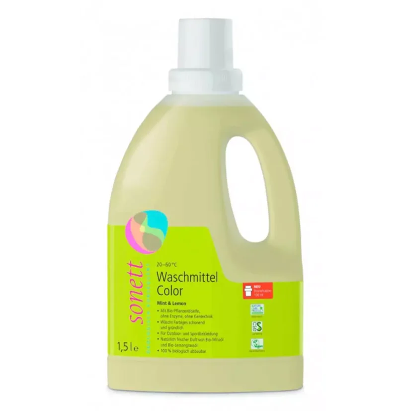 Sonett - Prací gel na barevné prádlo, Mint & Lemon - 1,5 l CZ