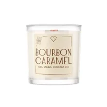 Świeca z drewnianym trzaskającym knotem - Bourbon Caramel 50 g