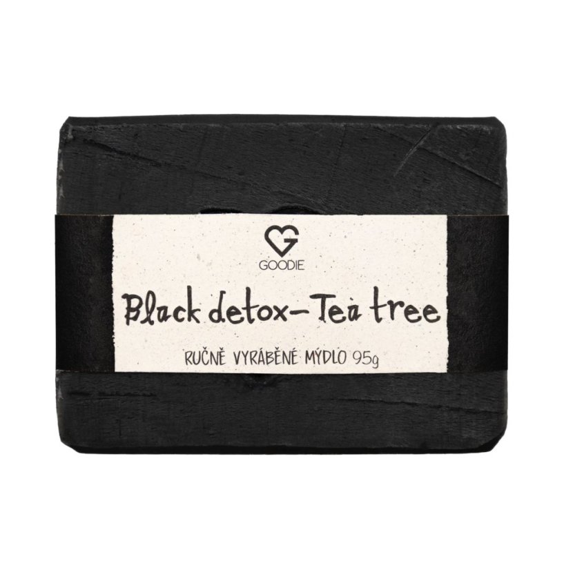 Přírodní mýdlo - Black detox & Tea tree 95 g SK