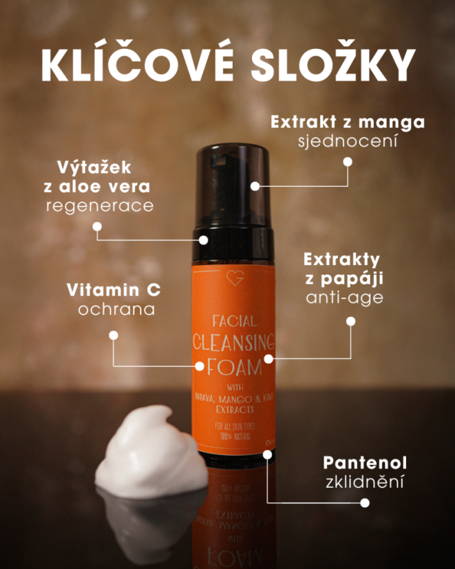 Witaminowa pianka oczyszczająca do twarzy - Mango 150 ml PL