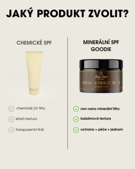 CZ Minerální opalovací krém SPF 30 ve srovnání s chemickým SPF